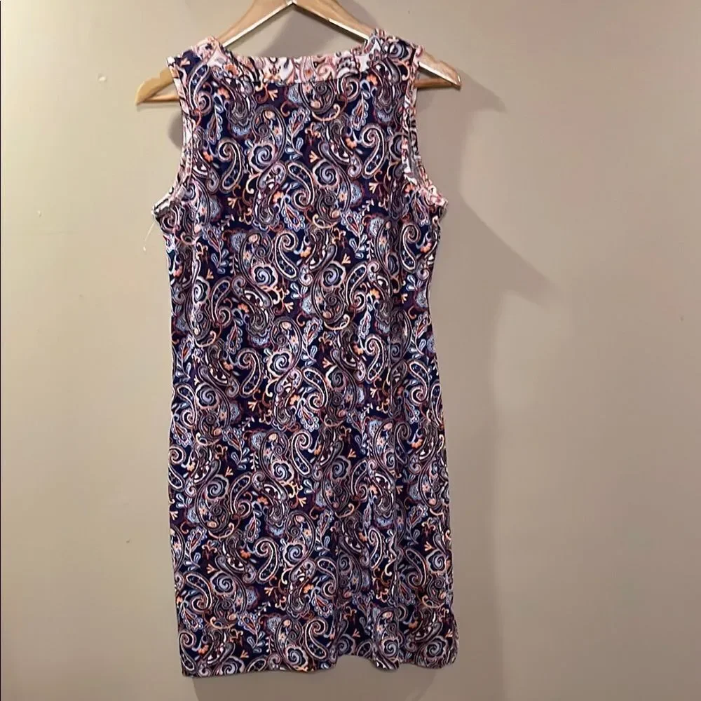 Lands' End Paisley Print Midi Dress
